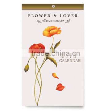 2016 Love Flower Calendar Custom Full Color Printing Table Calendar, Table Calendar Wholesale