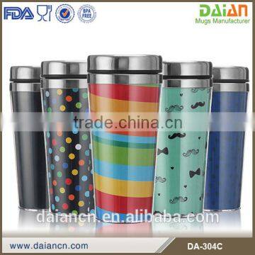 Wholesale stainless steel travel mug picture insert for water