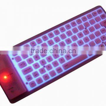 85 keys cold light silicone keyboard