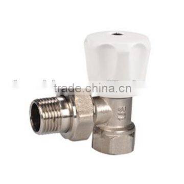 Straight Brass Radiator Valves Nickel Plated