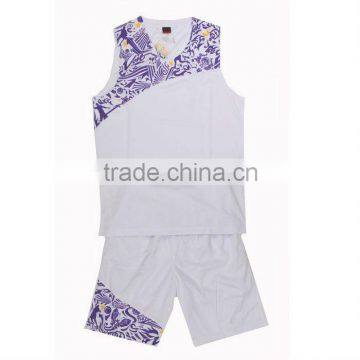 White 100% Polyester Dry Fit Basketball Sportswear Jersey