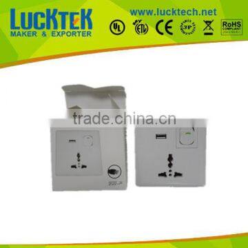 Lucktech Universal Wall Socket with USB & switch