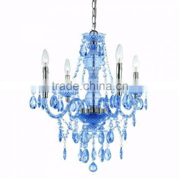 531-1 Af Lighting Elements 8352-4H Mini Chandelier 4 Light In Blue Cut Plastic