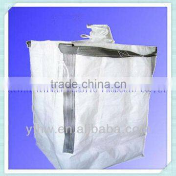 pp flexible container bag/u-panel bag,white,coated big bag/PP bulk bag with fill spout and two loops