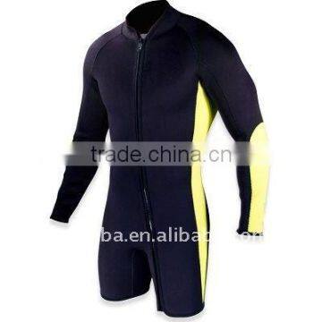 neoprene wetsuit, long slleve short leg, Snorkling diving