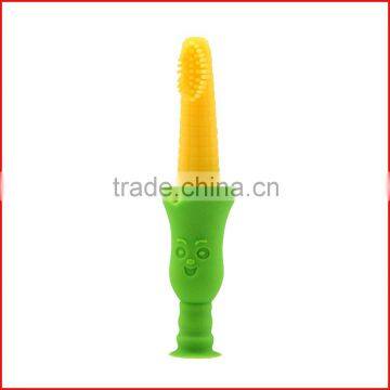 Silicone baby toothbrush bendable training toothbrush