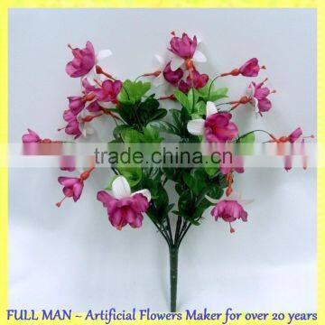 H40cm Pink Fabric Flowers Artificial Fuchsia