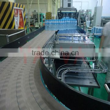 Mineal water bottle flat belt conveyor processing line