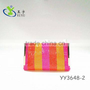 fashion solid color clutch bag mesh handbag