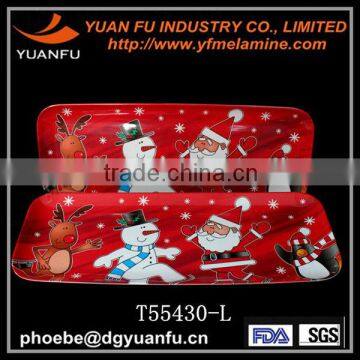 2013 new design melamine christmas serving tray