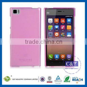 C&T China manufacturer with custom design clear tpu bumper case for xiaomi mi3