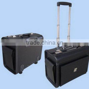 Low price hotsell leather pu luggage set with trolley