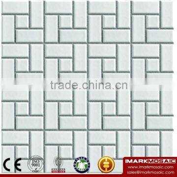IMARK China Manufacturing White Color Ceramic Mosaic Tile For Wall Backsplash Decoration
