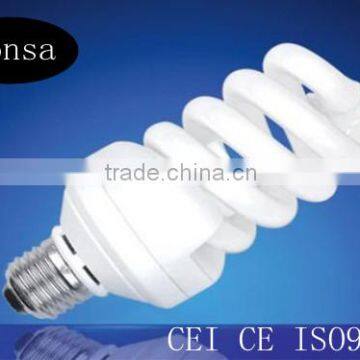 Full Spiral 20w 110-250v E14/E27/E40/B22 Tri-color energy saving lamp/CFL with CEI/CE china manufacturer