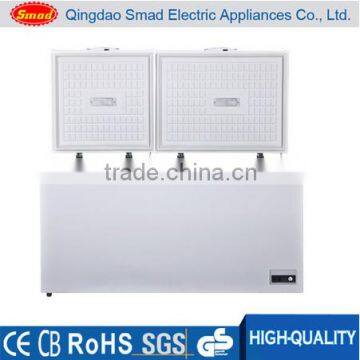 folding door double temperature chest deep freezer