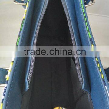 Wholesale African Ankara Wax Print Fabric Women Handbags African Model All Kinds of Handbags Leather Purse photo-6