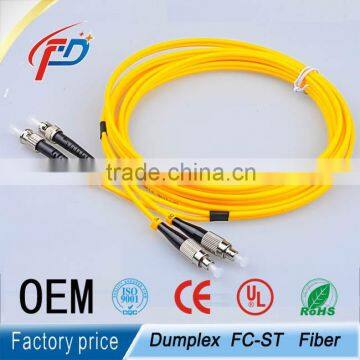 FC/ups-ST/ups singlemode duplex fiber optic patch cable connector