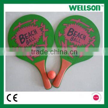 Branded silk screen beach rackets