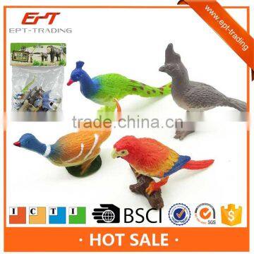 Mini plastic vivid model bird toys set