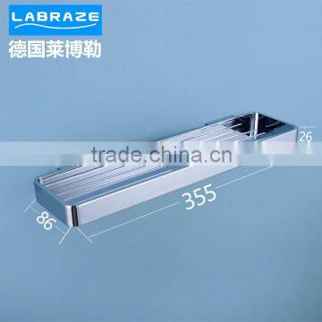 LABRAZE LE8014 long rectangle corner bathroom rack with chrome plating