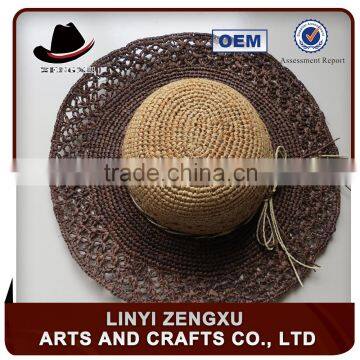 Professional factory fashion crochet straw hats