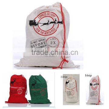 Monogram Christmas Burlap Santa Sack photo-4