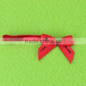 Popular pre made mini satin ribbon bow for garment