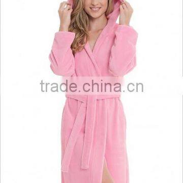 100% Cotton Velour Bathrobe Fashion Lady Shower Robe SPF Fashion Night Dress China Supplier Wholesale Pajama photo-2