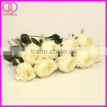 artificial silk white rose bud