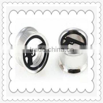 gun design ear plug tunnel ear ring free sample body piercing jewelry