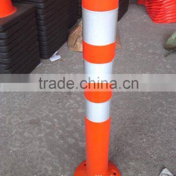 Orange Flexible PU Plastic Traffic Delineator Warning Post