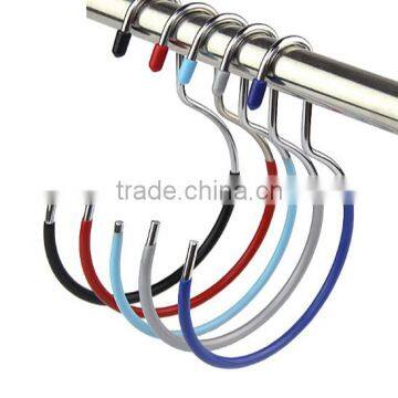 Stainless Steel Scarf Hanger, PVC Coated Metal Hanger for Shoes and Accessories