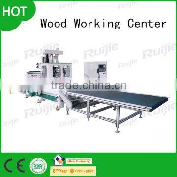 Feeding System Wood Working Center with CNC machine center.