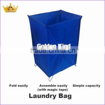 Hot sale wire frame foldable convas fabric laundry bag for wash