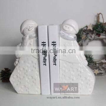 Best seller Jigsaw Snowman Ceramic Book Stand