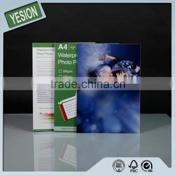 Yesion Waterproof Glossy Inkjet Photo Paper, Wholesale A4 photo Paper 115gsm~260gsm