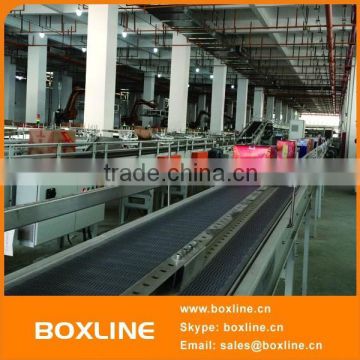 Modular plastic mesh flexible conveyor for cartons