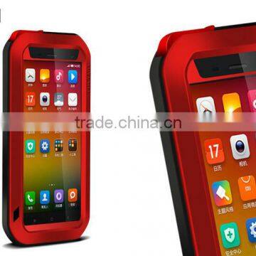 Love Mei Aluminum Waterproof Case for Xiaomi 4 LOVE MEI Case Metal Gorilla Glass Cover Case for Xiaomi 4 Love Mei