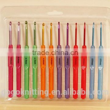 2016 new fashion accessory for DIY kit aluminum plastic crochet hook