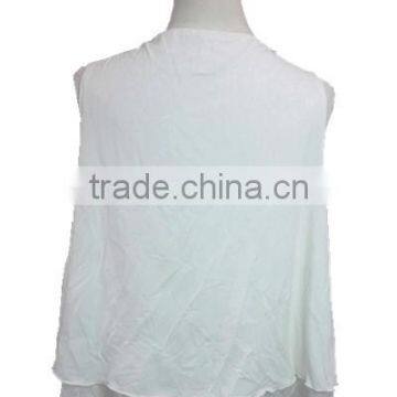 Sleeveless Cotton Tank Top Lace Joint for Ladies Leisure Homewear photo-2