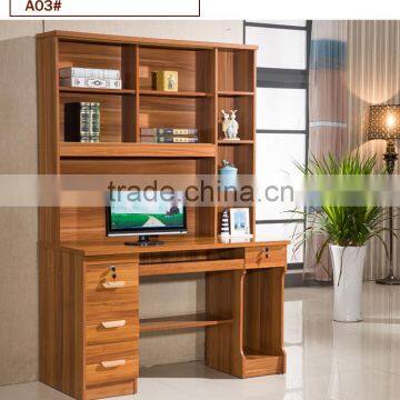 Self Assembling With Bookshelf and Drawer Writing Desk