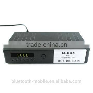 Ghana best hot sale model DVBT2+S2 combo decoder biss iks cccam auto roll powervu q-box