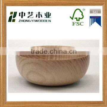 Antique design acacia hardwood natural bamboo wood salad bowl wholesale