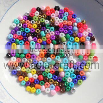 Hot Selling Jewelry Rondelle Mirco Glass Seed Beads With Hole For Garment Solid Color