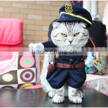 2016 Wholesale stylish Police Design Summer Dog Clothes Cute Dog Clothes For Pet