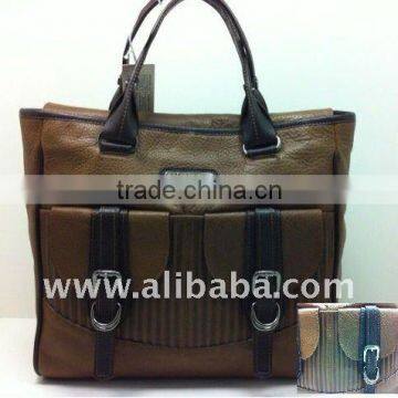 Leather Handbag Stripe 604