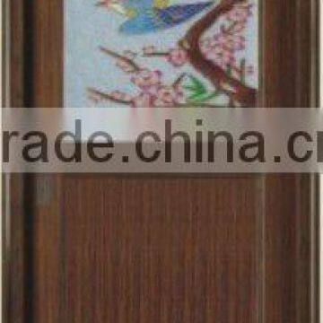 aluminum framed stained double glass decoration design