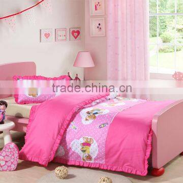 100% Cotton Infant Kindergarten Anti Kicking Sleeping Bag Quilt for Four Seasons Detachable and Washable Pink Teddy Bear
