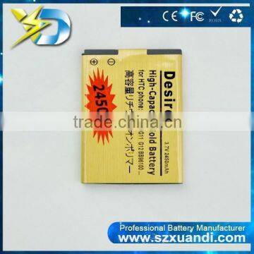 High capacity 2450mah mobile phone battery for Desire Z