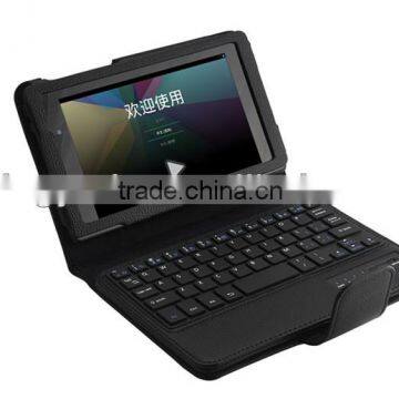 Detachable wireless bluetooth keyboard leather case for Google Nexus 7 With Black